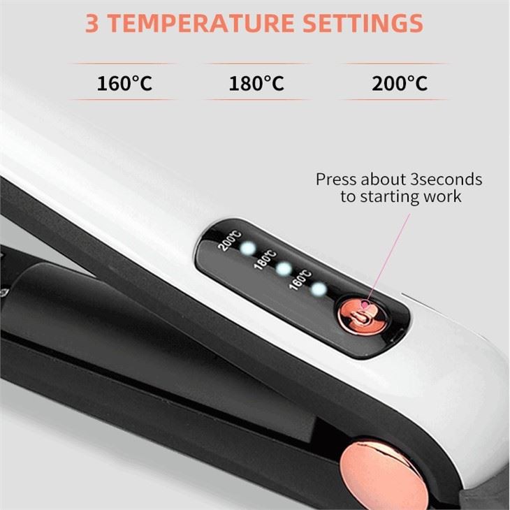 USB Επαναφορτιζόμενη ασύρματη ίσιωμα μαλλιών ταξιδιού
